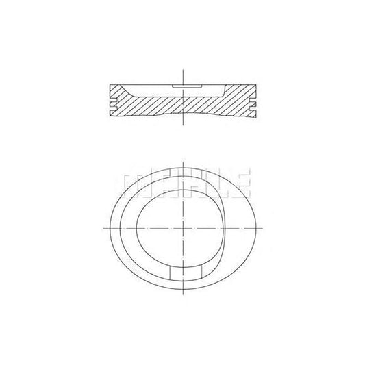 MAHLE ORIGINAL 568 05 02 Piston 75,6 mm, with piston rings | ML Performance Car Parts