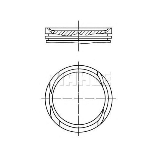 MAHLE ORIGINAL 009 72 01 Piston 80,9 mm, with piston rings | ML Performance Car Parts