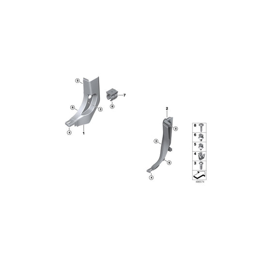 Genuine BMW 51437446633 G01 Side Trim Panel, Front Left, Lower SCHWARZ (Inc. X3 30i, X4 30iX & X3 18d) | ML Performance UK