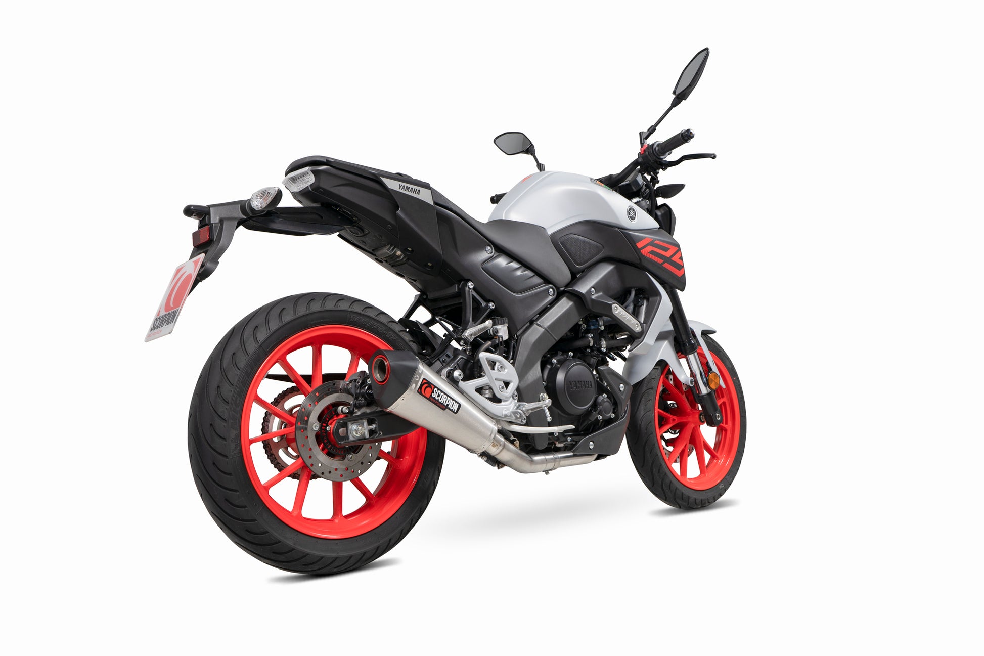 Scorpion RYA118SYSSEO Yamaha MT-125 Euro 4 Serket Taper Full System - Brushed Stainless Steel Sleeve | ML Performance UK UK
