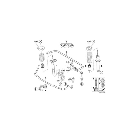 Genuine BMW 31326764461 E60 E60 Left Front Spring Strut (Inc. 530i, 525d & 520i) | ML Performance UK Car Parts