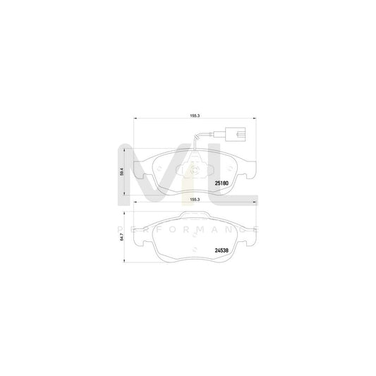 Brembo P 23 148X Brake Pad Set For Alfa Romeo Giulietta Hatchback (940) | ML Performance Car Parts