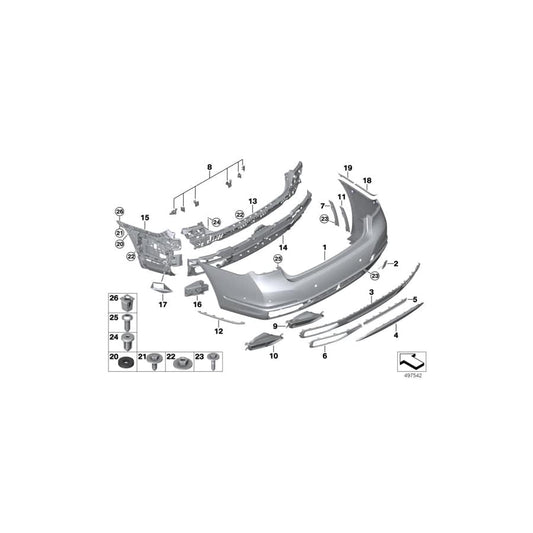 Genuine BMW 51127478371 G12 Trim, Exhaust End Pipe, Left 12 ZYL. CHROME (Inc. M760iX & M760LiX) | ML Performance UK Car Parts