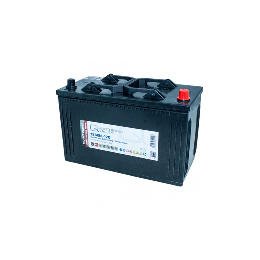Q-Batteries 12SEM120 12V 120Ah Semi traction battery | ML Performance UK Car Parts