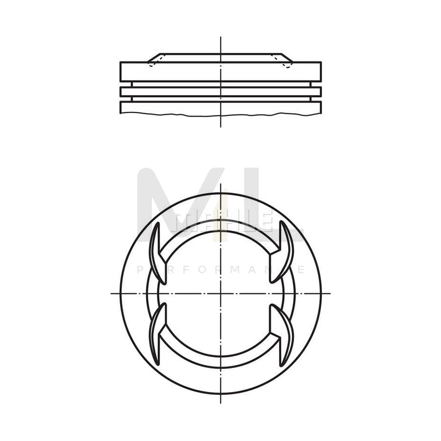 MAHLE ORIGINAL 063 10 02 Piston 82,6 mm, without cooling duct | ML Performance Car Parts