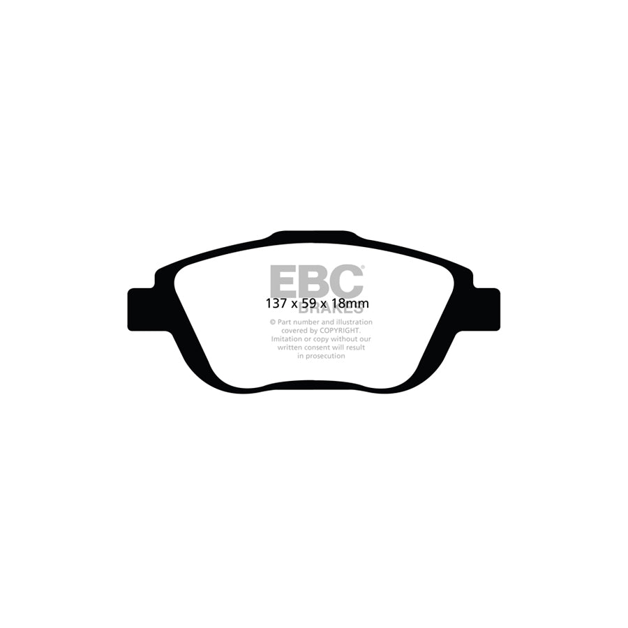 EBC DP42073R Citroen Opel Peugeot Vauxhall Yellowstuff Front Brake Pads - Girling/TRW/Bosch/CBI Caliper 2 | ML Performance UK Car Parts