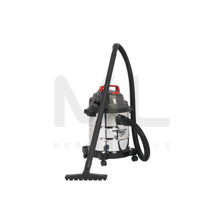 Sealey Pc195Sd Vacuum Cleaner Wet & Dry 20Ltr 1200W Stainless Drum
