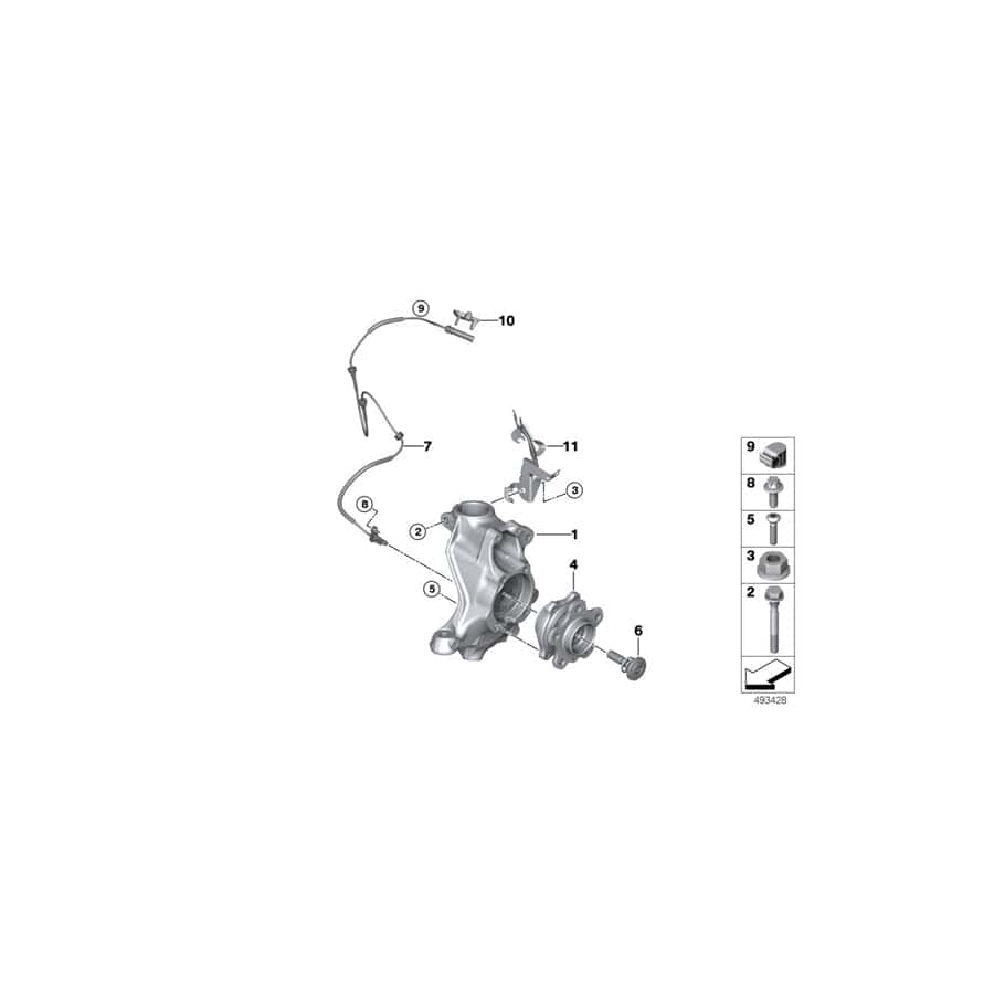 Genuine BMW 31216878611 G20 G21 Carrier, Left AWD (Inc. 330dX, 330iX & M340iX) | ML Performance UK Car Parts