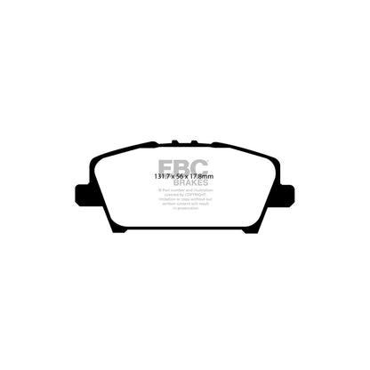 EBC DP21901 Honda Civic Greenstuff Front Brake Pads - TRW Caliper 2 | ML Performance UK Car Parts