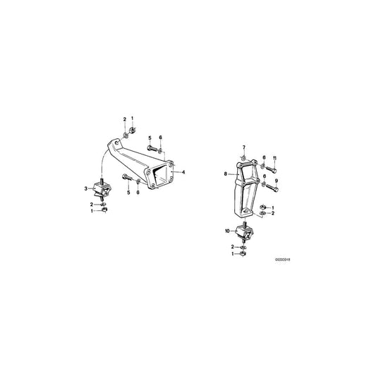 Genuine BMW 11811246763 E21 E12 Supporting Bracket Left (Inc. 316, 318 & 320) | ML Performance UK Car Parts