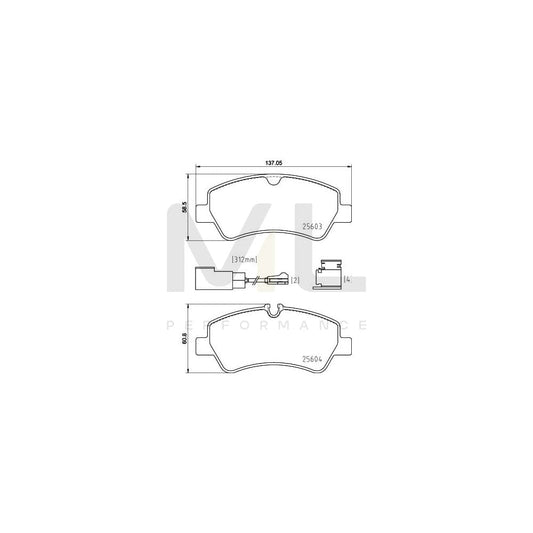 Hella 8DB 355 025-161 Brake Pad Set Incl. Wear Warning Contact, With Brake Caliper Screws, With Accessories | ML Performance Car Parts