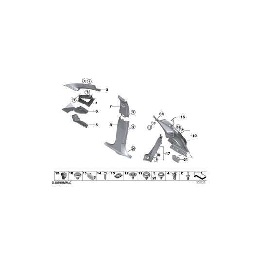 Genuine BMW 51438061561 F45 F45 Cover, B-Column Upper Left ANTHRAZIT (Inc. 218dX, 220d & 220dX) | ML Performance UK