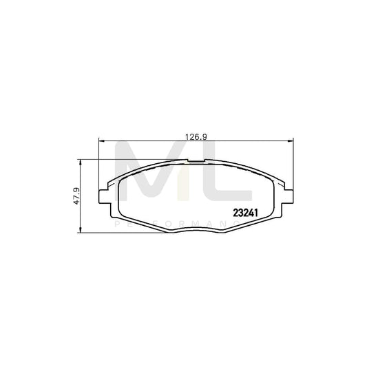 Hella 8DB 355 017-021 Brake Pad Set Not Prepared For Wear Indicator | ML Performance Car Parts