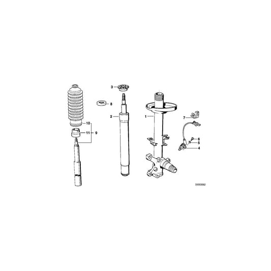 Genuine BMW 31321139499 E32 Shock Absorber-Insert M14 X 1,5MM (Inc. 750iL, 735iL & 730i) | ML Performance UK Car Parts