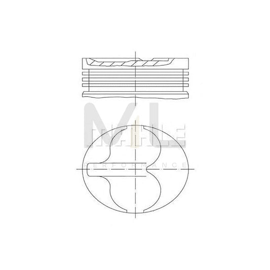 MAHLE ORIGINAL 640 06 02 Piston 86 mm, with piston rings, with cooling duct, with piston ring carrier | ML Performance Car Parts