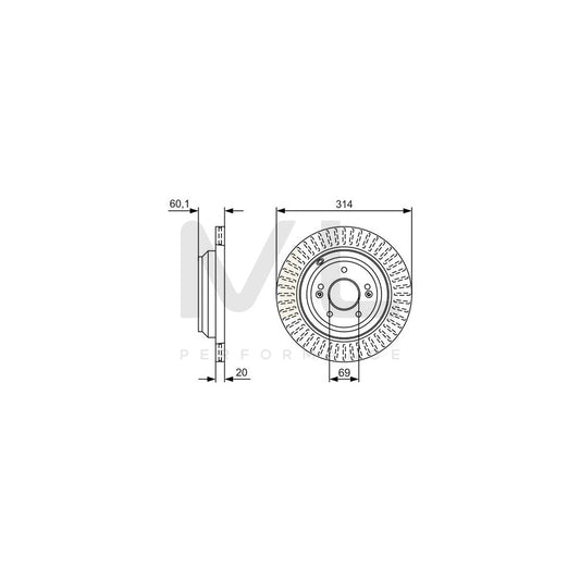 BOSCH 0 986 479 V11 Brake Disc Vented, Oiled | ML Performance Car Parts