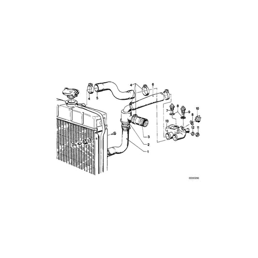 Genuine BMW 11531266455 E12 Water Hose (Inc. 520, 520i & 518) | ML Performance UK Car Parts