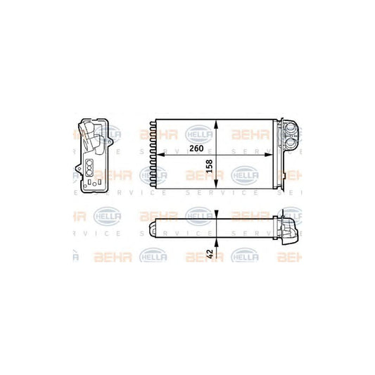 Hella 8FH 351 313-421 Heater Matrix