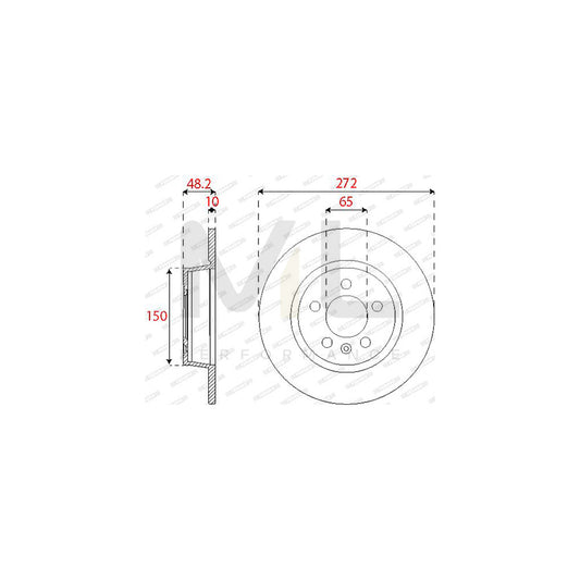 FERODO DDF2691C Brake Disc for AUDI A1 Solid | ML Performance Car Parts