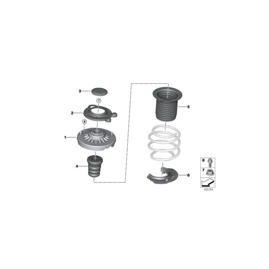 Genuine BMW 31306895026 F40 F44 Support Bearing, Front (Inc. M135iX & M235iX) | ML Performance UK Car Parts