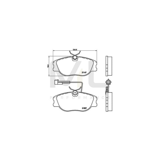Brembo P 23 043 Brake Pad Set For Alfa Romeo 155 (167) With Brake Caliper Screws | ML Performance Car Parts
