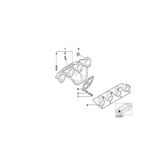 Genuine BMW 11621437204 E46 E36 Stud Bolt M7X30 (Inc. 318Ci, 316i 1.9 & Z3 1.9) | ML Performance UK Car Parts