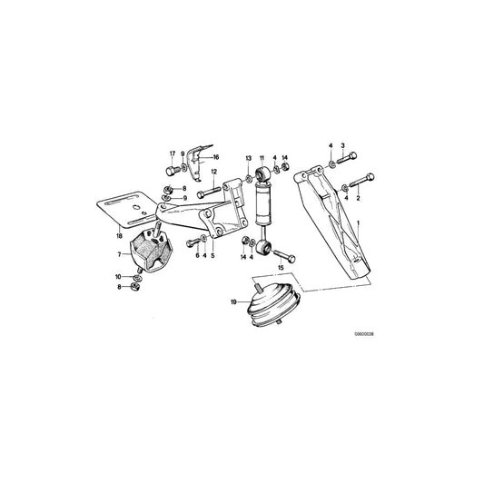 Genuine BMW 11811175623 E28 Supporting Bracket Left (Inc. 518 & 518i) | ML Performance UK Car Parts