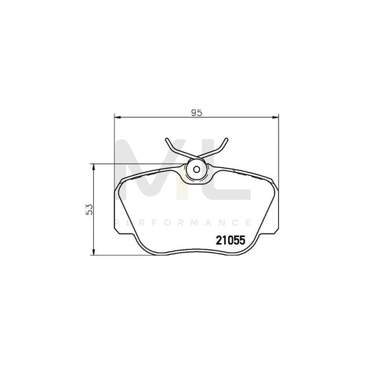 Hella 8DB 355 006-181 Brake Pad Set Suitable For Mercedes-Benz 190 (W201) Prepared For Wear Indicator, With Brake Caliper Screws | ML Performance Car Parts