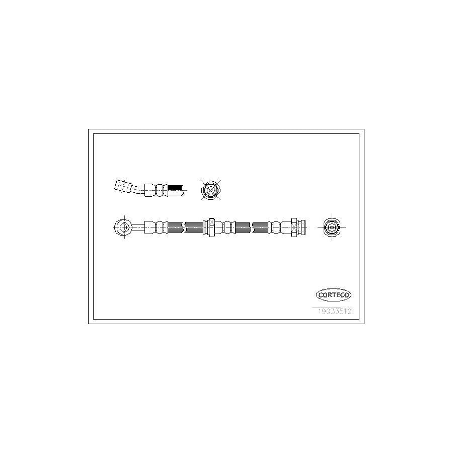 Corteco 19033512 Brake Hose For Hyundai Santa Fe I (Sm) | ML Performance UK