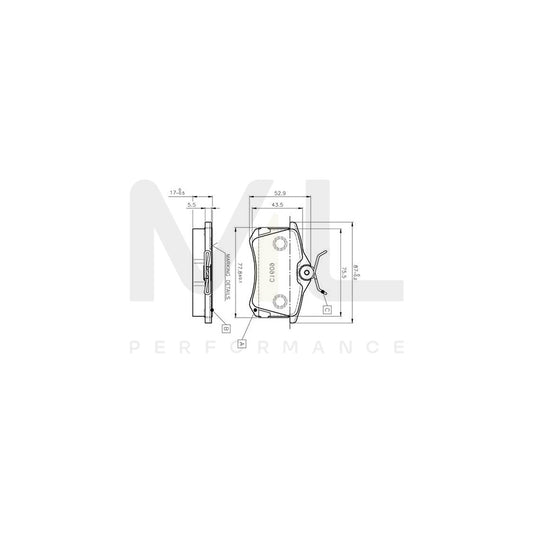 Bosch 0986Tb2591 Brake Pad Set Excl. Wear Warning Contact, With Accessories  | ML Performance Car Parts