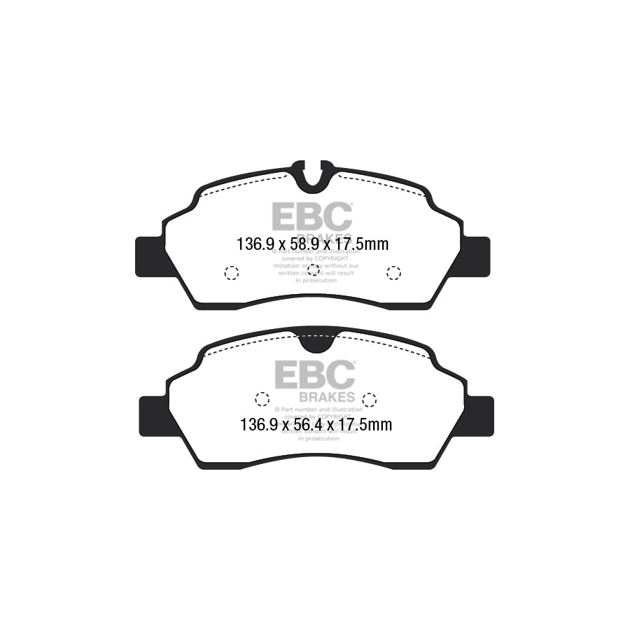 EBC DP42222R Ford Transit Yellowstuff Rear Brake Pads 2 | ML Performance UK Car Parts