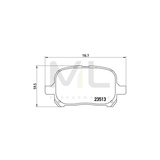 Brembo P 83 040 Brake Pad Set With Acoustic Wear Warning | ML Performance Car Parts
