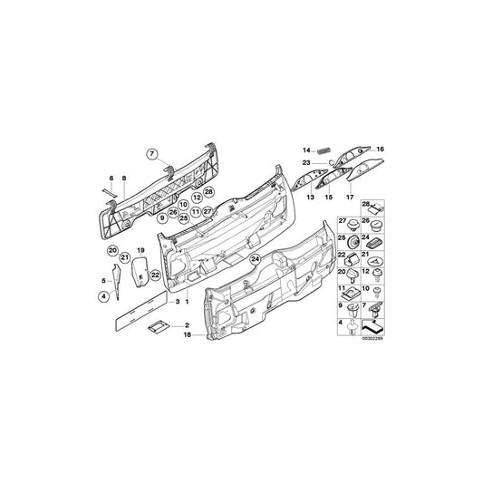 Genuine BMW 51498259127 E39 Lock Panel DUNKELGRÜN (Inc. 525tds, 523i & 520i) | ML Performance UK Car Parts