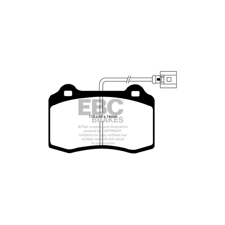 EBC PLK1761 Seat Leon (1M) Yellowstuff Pads and Brake Line Performance Pack - Girling/TRW Caliper 2 | ML Performance UK Car Parts