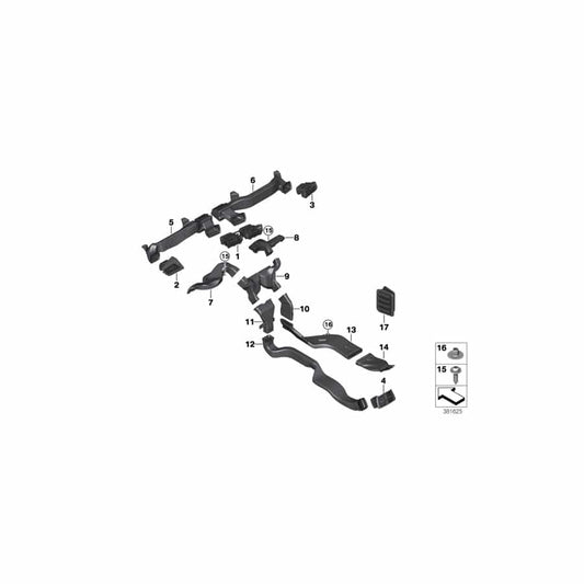 Genuine BMW 64229263410 F46 F45 Rear Ventilation Duct (Inc. 220d, 220i & 220dX) | ML Performance UK Car Parts