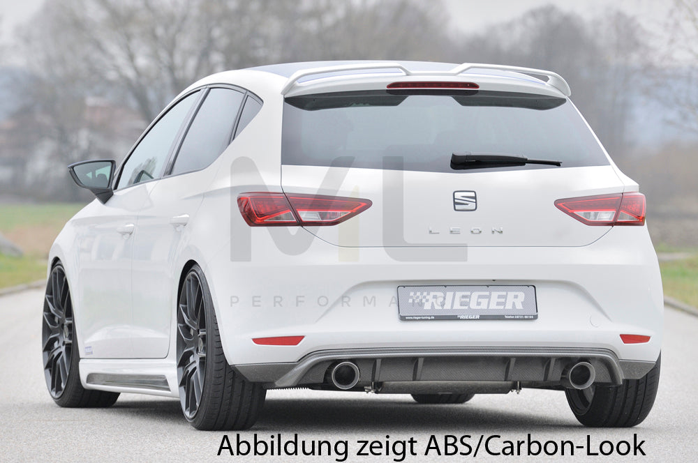 Rieger 00088090 SEAT 5F Leon Rear Diffuser 5 | ML Performance UK Car Parts