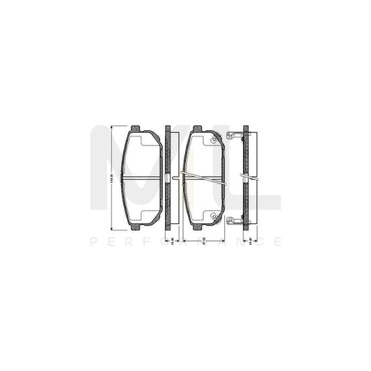 Bosch 0986Tb2861 Brake Pad Set For Kia Sorento I (Jc) Excl. Wear Warning Contact, With Accessories  | ML Performance Car Parts