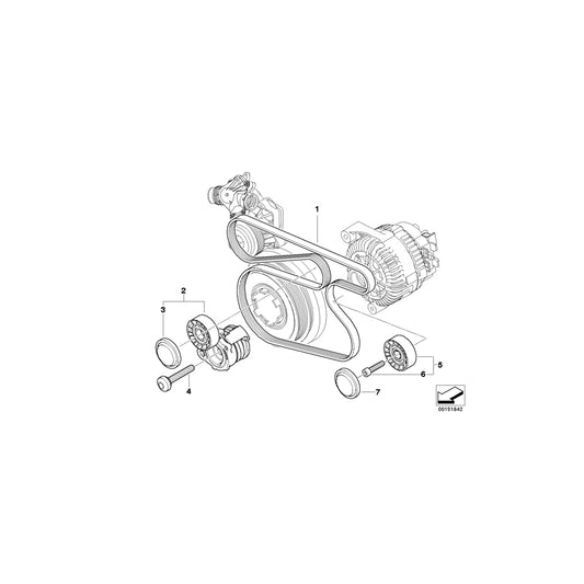 Genuine BMW 11287795601 E87 Ribbed V-Belt 6PK X 1683 (Inc. 118d & 120d) | ML Performance UK Car Parts