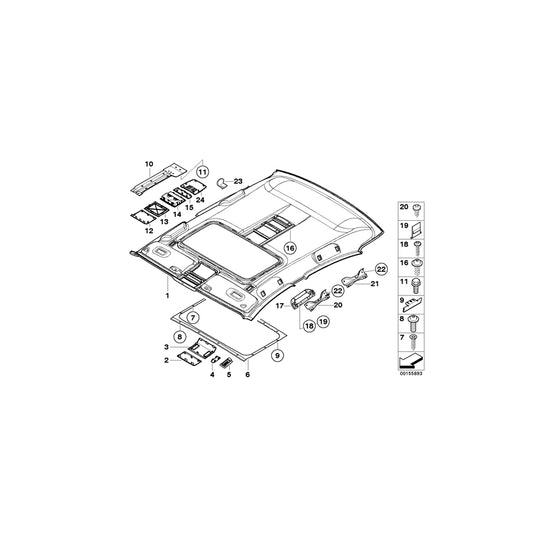 Genuine BMW 51447112630 E65 E66 E67 Console Insert, Rear BEIGE (Inc. 745LiS, 730Ld & 760i) | ML Performance UK