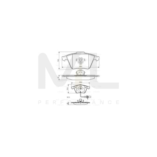 Bosch 0986494271 Brake Pad Set For Audi A8 D3 (4E2, 4E8) Incl. Wear Warning Contact, With Anti-Squeak Plate, With Mounting Manual, With Piston Clip BP1182 | ML Performance Car Parts