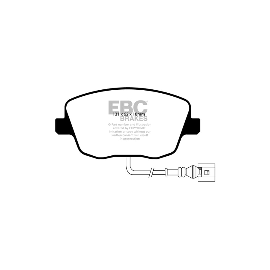 EBC PLK1771 Skoda Roomster Yellowstuff Pads and Brake Line Performance Pack - Girling/TRW Caliper 2 | ML Performance UK Car Parts