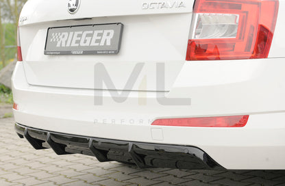 Rieger 00088111 Skoda 5E Octavia Rear Diffuser 2 | ML Performance UK Car Parts