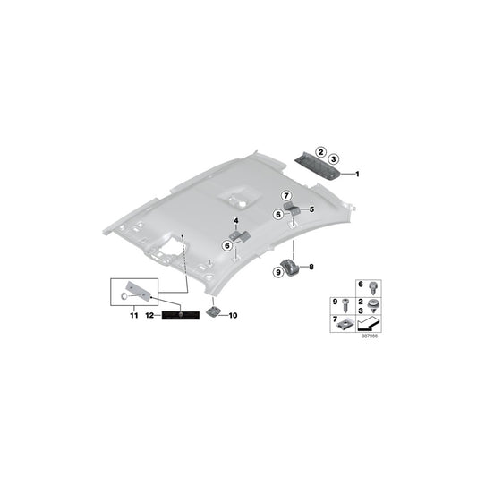Genuine BMW 51448054088 Covering, Rear ALCANTARA ANTH. (Inc. 650iX, Alpina B6 & 650iX 4.0) | ML Performance UK