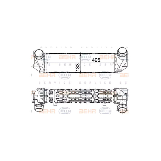 Hella 8ML 376 911-454 Intercooler For BMW 5 Series