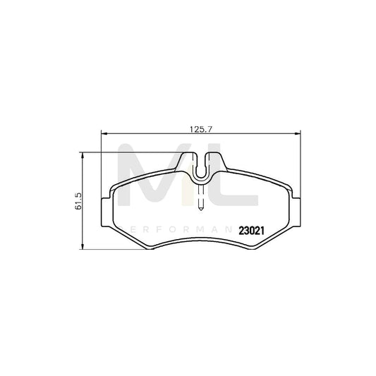 Hella 8DB 355 008-651 Brake Pad Set Prepared For Wear Indicator | ML Performance Car Parts