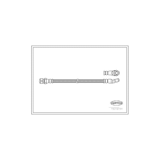 Corteco 19018194 Brake Hose For Fiat 124 Saloon (124) | ML Performance UK