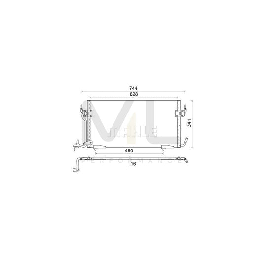 MAHLE ORIGINAL AC 341 000S Air conditioning condenser without dryer | ML Performance Car Parts