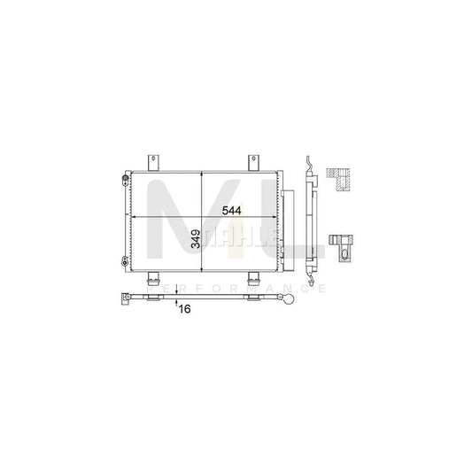 MAHLE ORIGINAL AC 456 000S Air conditioning condenser for SUZUKI Swift III Hatchback (MZ, EZ) with dryer | ML Performance Car Parts