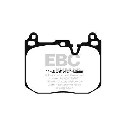 EBC PD14KF1340 Mini F55 F56 F60 Bluestuff Front Brake Pad & GD Disc Kit - TRW/ATE Caliper 2 | ML Performance UK Car Parts