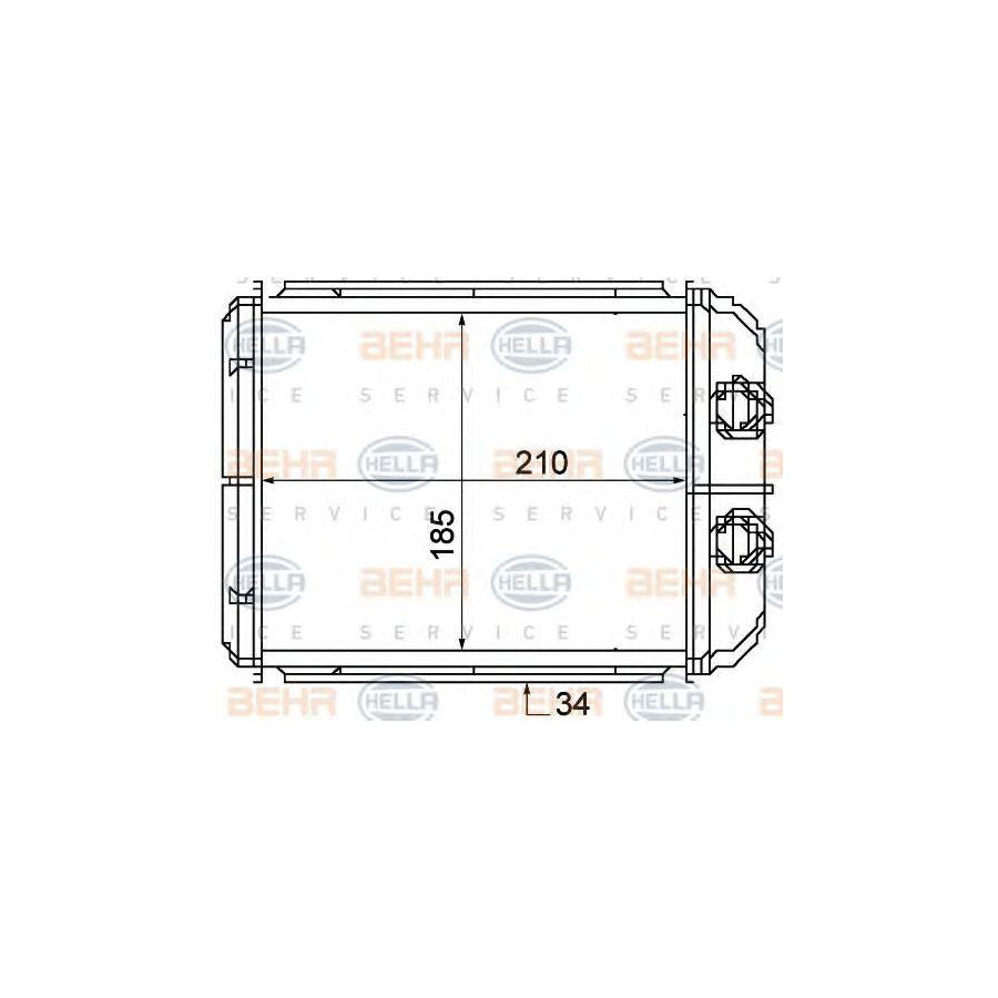 Hella 8FH 351 315-381 Heater Matrix